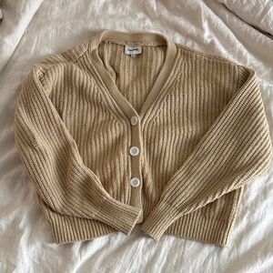 Darling Dew Slouch Cardigan in Tan